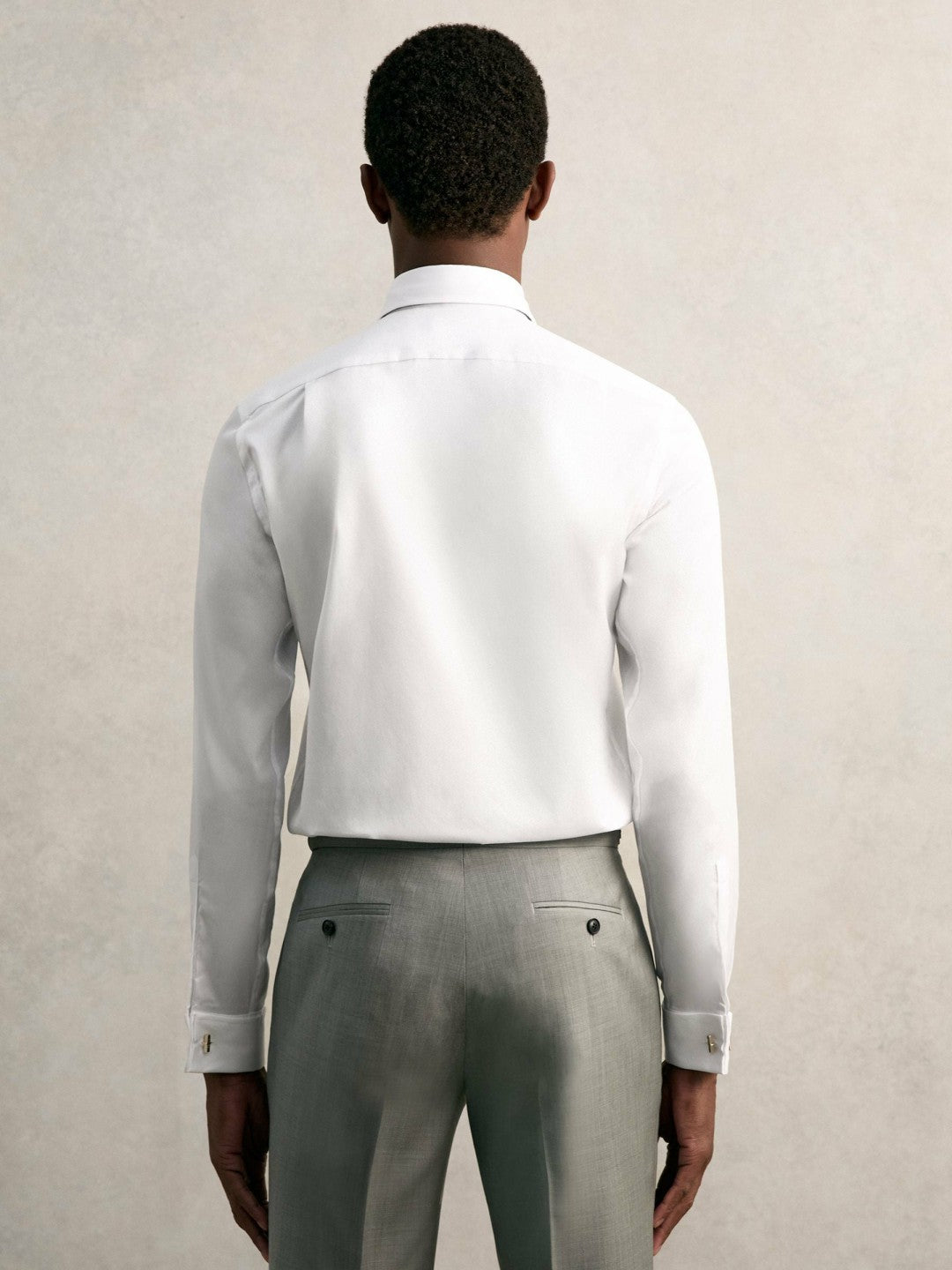 Reiss | Slim Fit Slim-Fit Cotton Double-Cuff Shirt in White