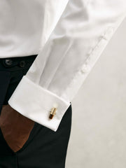 Reiss | Regular Fit Slim-Fit Cotton-Sateen Shirt in White