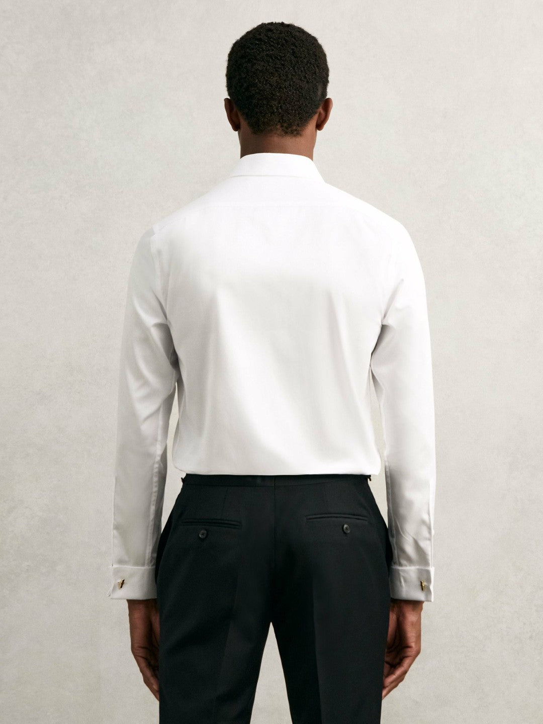 Reiss | Regular Fit Slim-Fit Cotton-Sateen Shirt in White