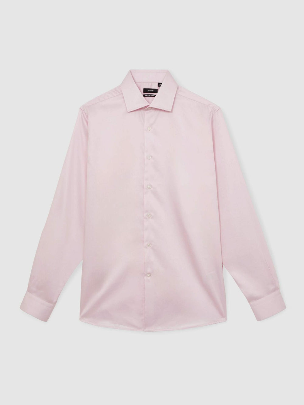 Reiss | Regular Fit Cotton Sateen Shirt in Pink