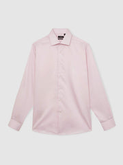 Reiss | Regular Fit Cotton Sateen Shirt in Pink