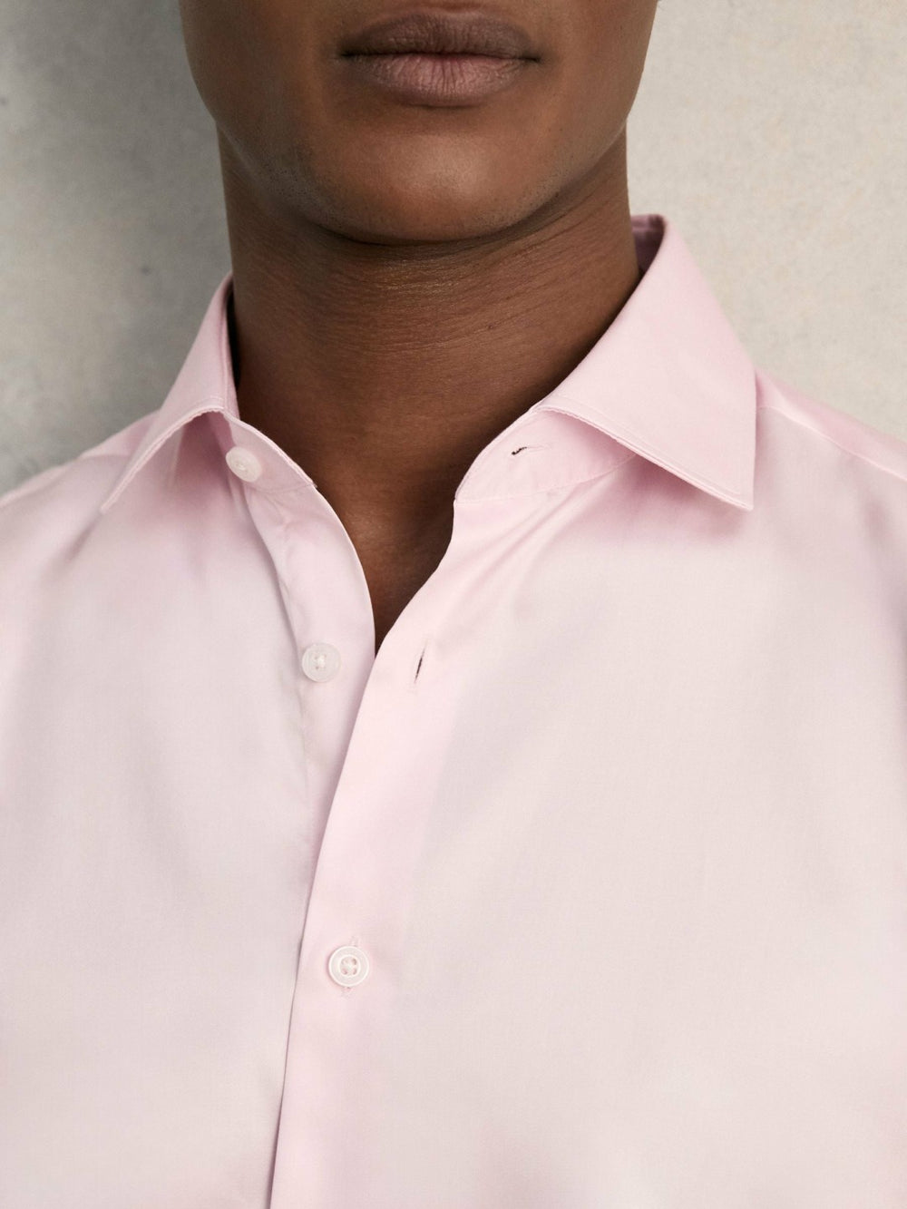 Reiss | Regular Fit Cotton Sateen Shirt in Pink