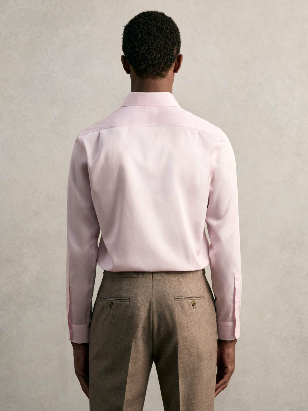 Reiss | Regular Fit Cotton Sateen Shirt in Pink