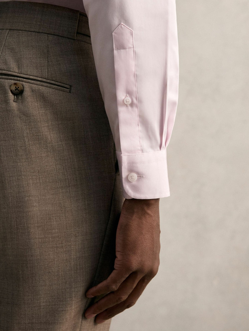 Reiss | Regular Fit Cotton Sateen Shirt in Pink