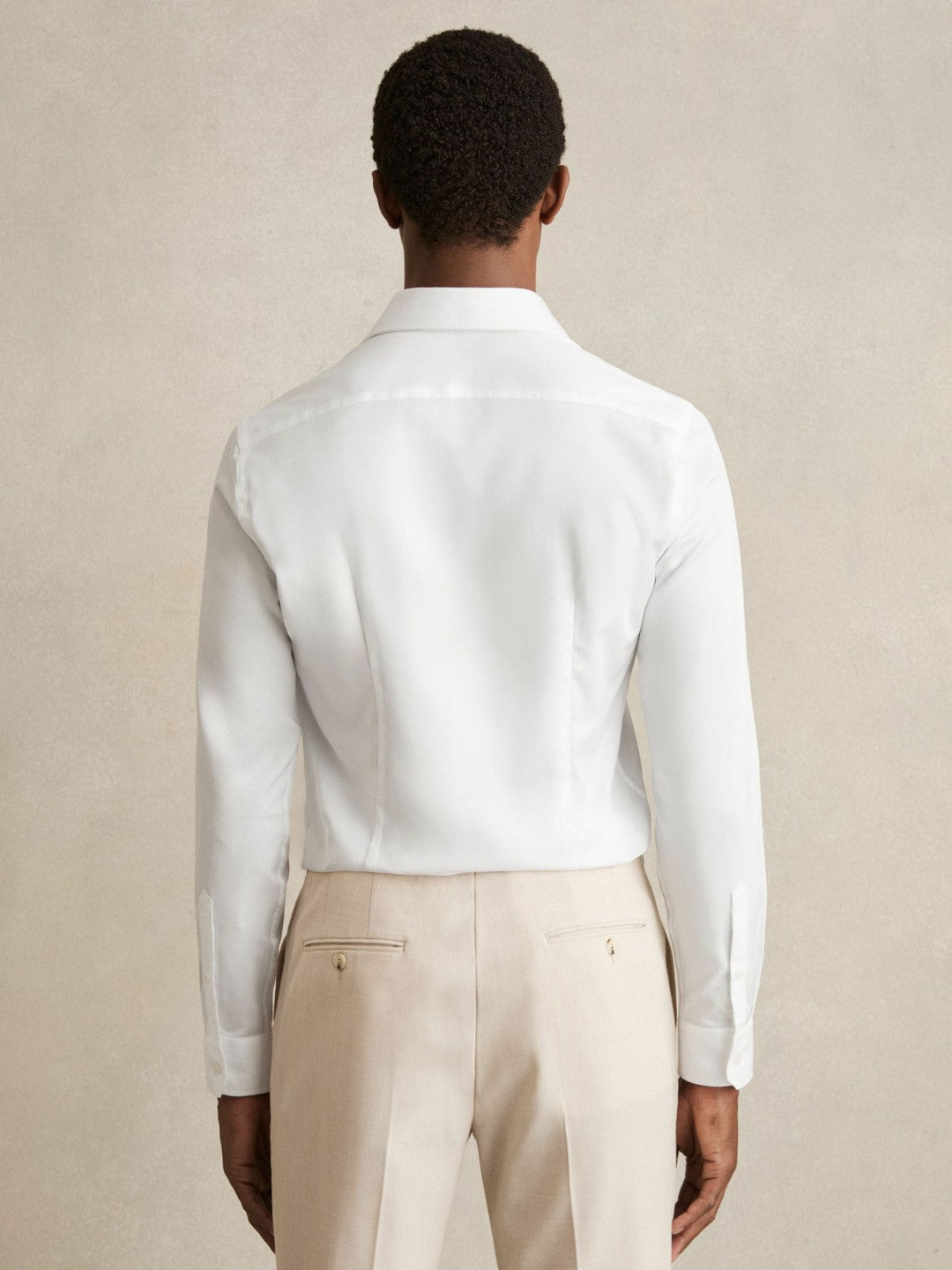 Reiss | Slim Fit Cotton-Twill Two-Fold Shirt Slim-Fit in White