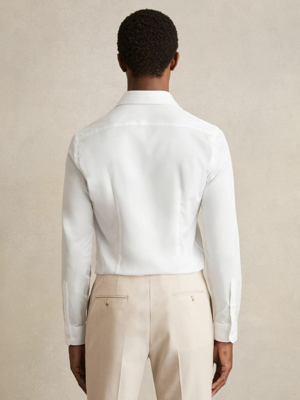 Reiss | Slim Fit Cotton-Twill Two-Fold Shirt Slim-Fit in White