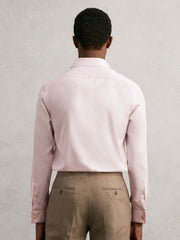 Reiss | Regular Fit Slim-Fit Cotton-Sateen Shirt in Pink