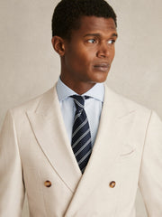 Reiss | Slim Fit Cotton-Twill Two-Fold Shirt Slim-Fit in Soft Blue