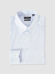 Reiss | Slim Fit Cotton Pin Collar Shirt in Soft Blue