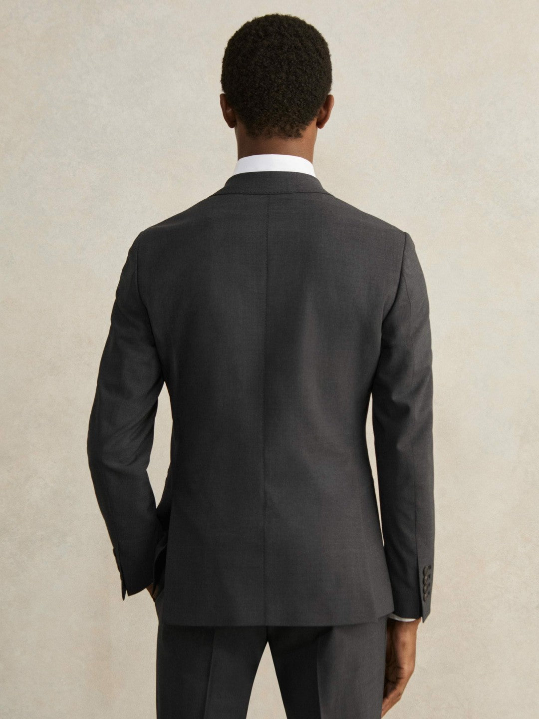Reiss | Wool-Blend Single-Breasted Suit Blazer Slim-Fit in Grey