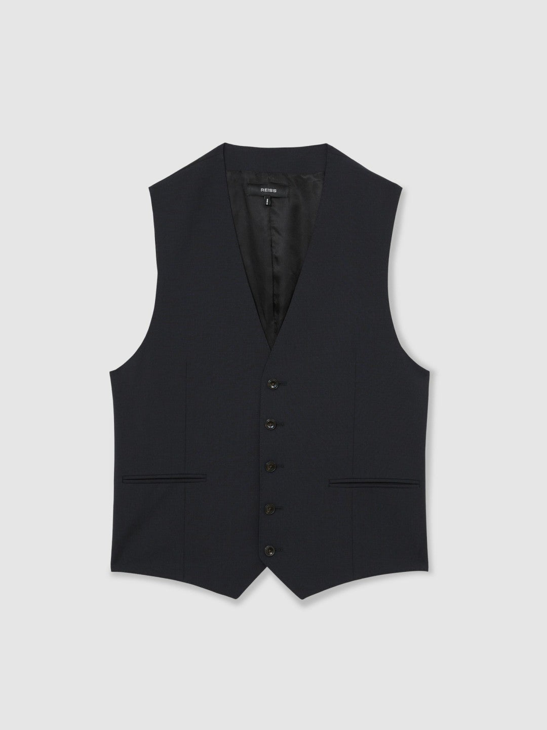 Reiss | Wool-Blend Slim-Fit Waistcoat in Navy