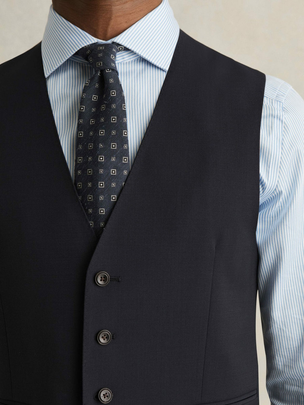 Reiss | Wool-Blend Slim-Fit Waistcoat in Navy