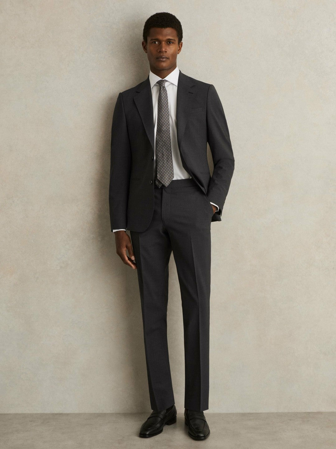 Reiss | Slim-Fit Wool-Blend Suit Trousers in Grey