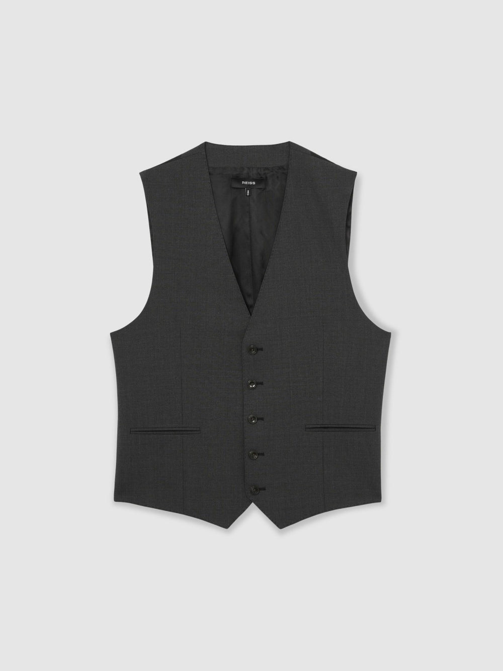 Reiss | Wool-Blend Slim-Fit Waistcoat in Grey