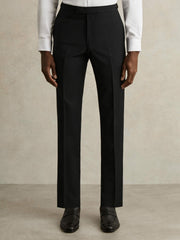 Reiss | Slim-Fit Wool-Blend Suit Trousers in Black