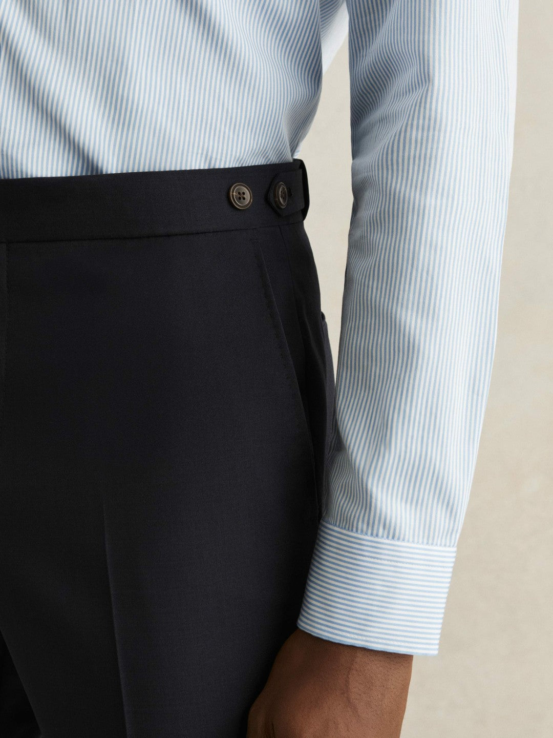 Reiss | Slim-Fit Wool-Blend Suit Trousers in Navy