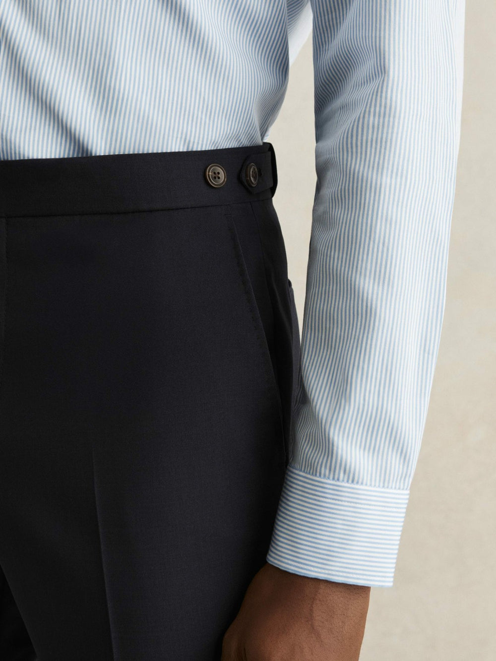Reiss | Slim-Fit Wool-Blend Suit Trousers in Navy