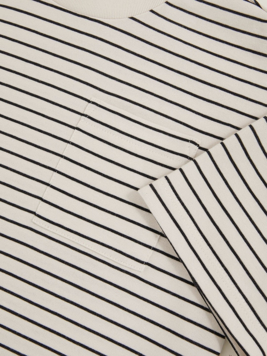 Reiss | 3-9 yrs Cotton-Blend Stripe T-Shirt in White/Navy