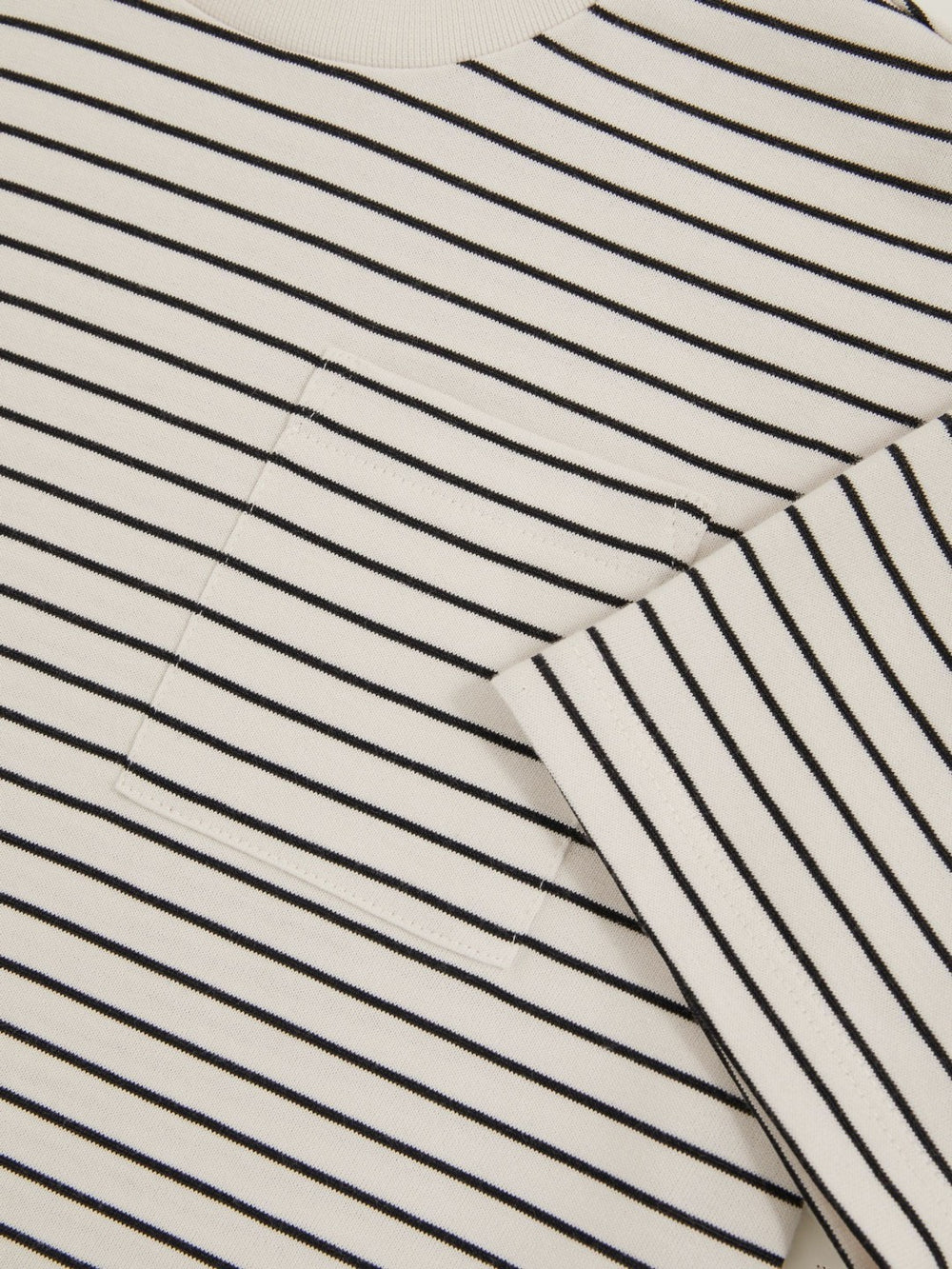 Reiss | 3-9 yrs Cotton-Blend Stripe T-Shirt in White/Navy
