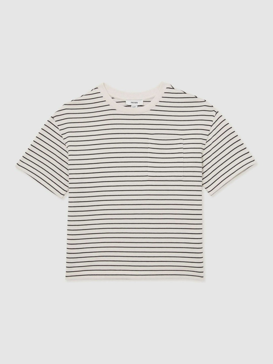 Reiss | 9-13 yrs Cotton-Blend Stripe T-Shirt in White/Navy