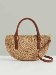 Reiss | Raffia Woven Cross-body Bag in Natural