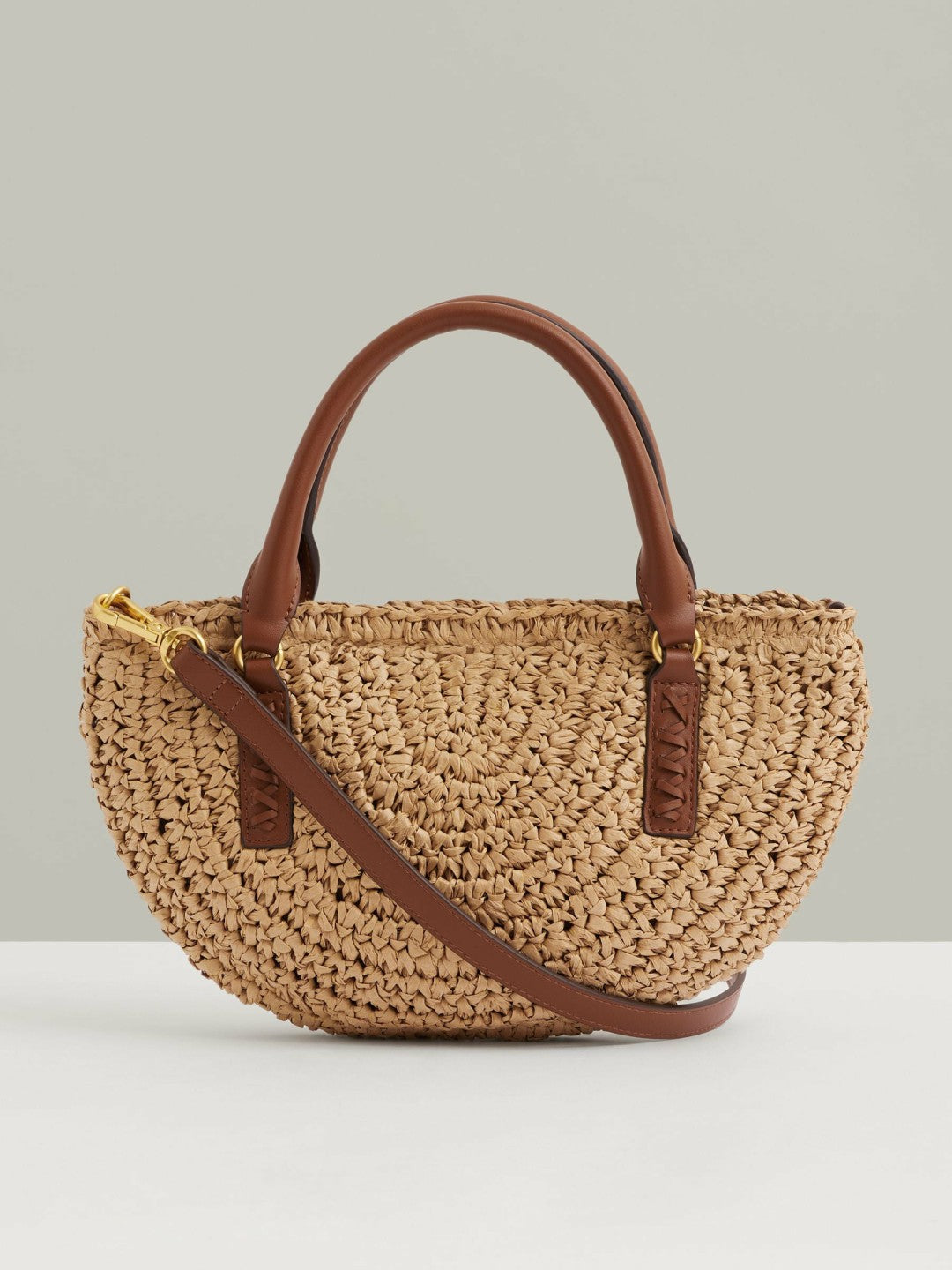 Reiss | Raffia Woven Cross-body Bag in Natural