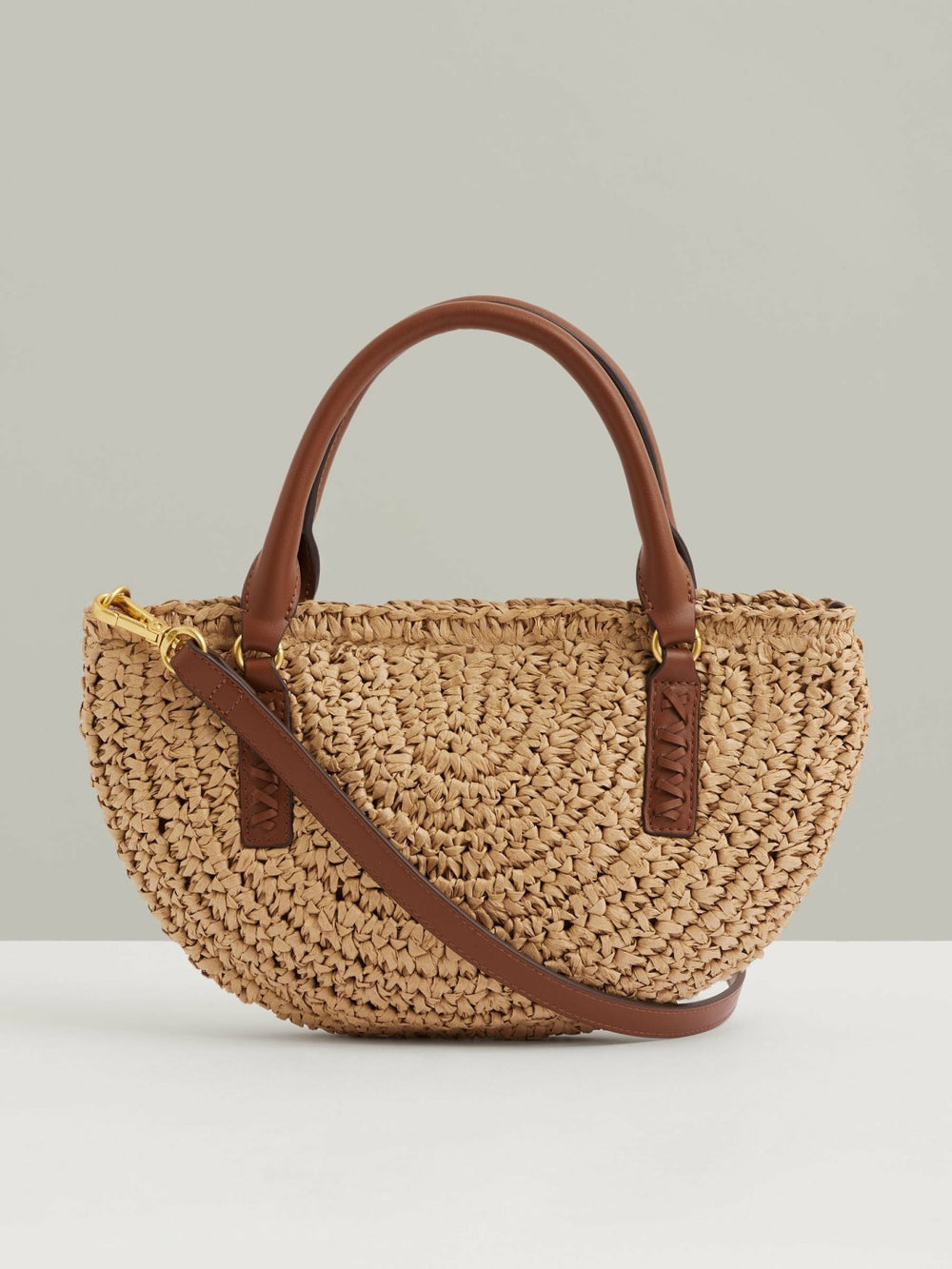 Reiss | Raffia Woven Cross-body Bag in Natural