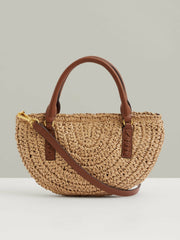 Reiss | Raffia Woven Cross-body Bag in Natural