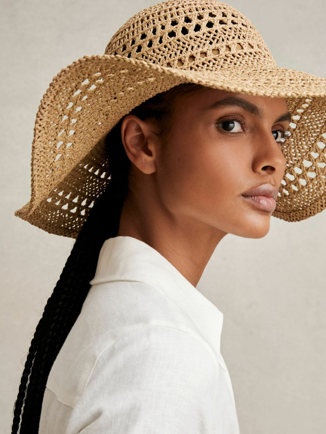 Reiss | Straw Sun Hat in Natural
