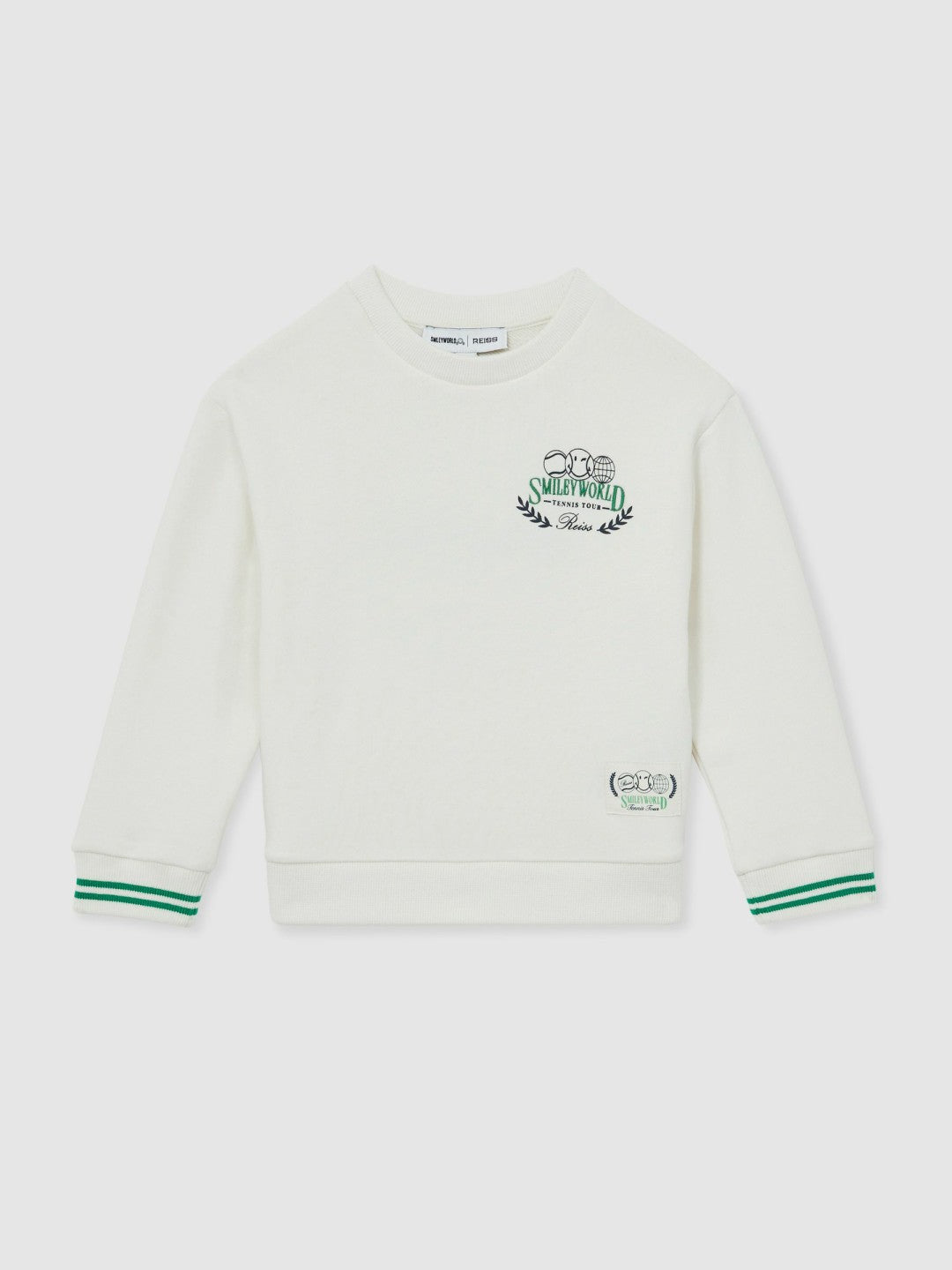Reiss | 9-13 yrs SmileyWorld Logo Sweatshirt Unisex Fit in White