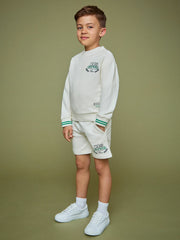 Reiss | 3-9 yrs SmileyWorld Logo Sweatshirt Unisex Fit in White
