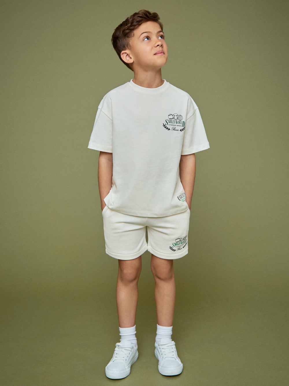 Reiss | 3-9 yrs SmileyWorld Oversize T-Shirt in White