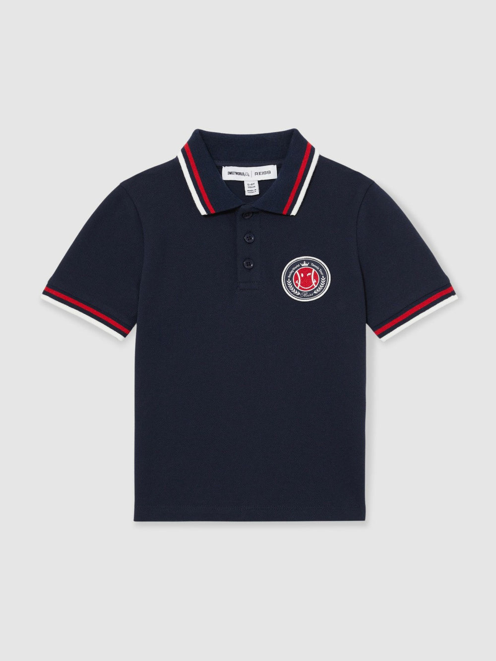 Reiss | 9-13 yrs SmileyWorld Piqué Polo Shirt in Navy