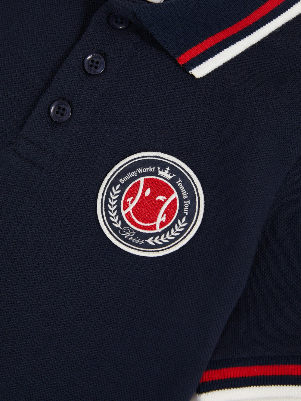 Reiss | 9-13 yrs SmileyWorld Piqué Polo Shirt in Navy