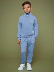 Reiss | 3-9 yrs SmileyWorld Half-Zip Sweatshirt Unisex Fit in Blue