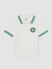 Reiss | 9-13 yrs SmileyWorld Piqué Polo Shirt in White