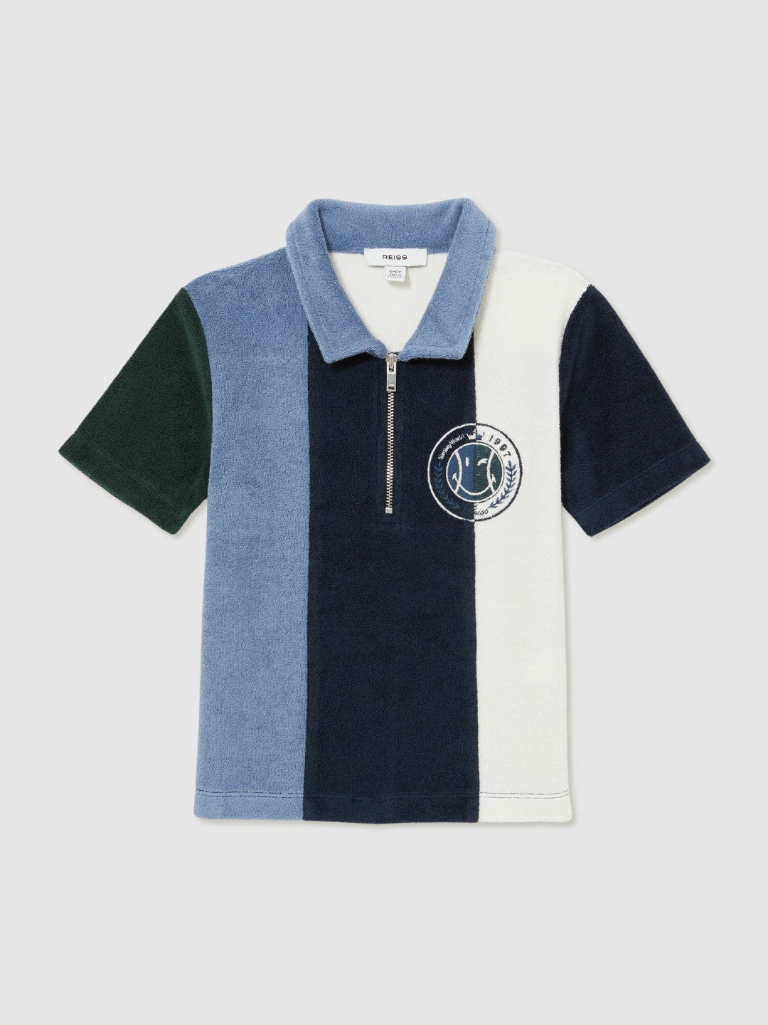 Reiss | 9-13 yrs SmileyWorld Towel Polo Shirt in Blue
