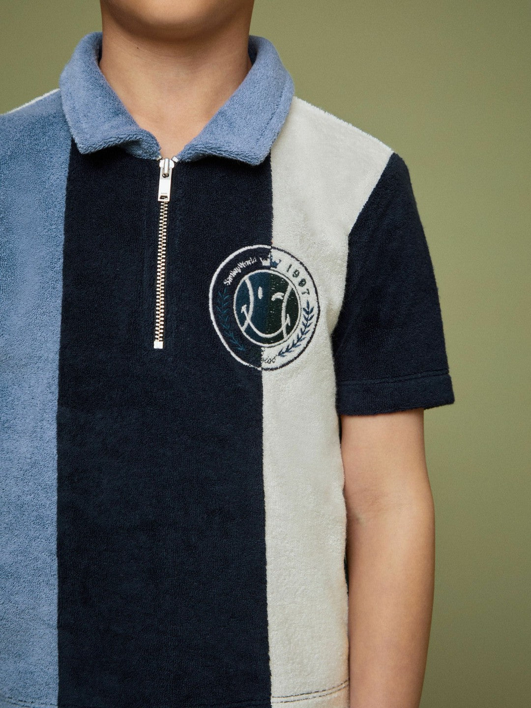 Reiss | 9-13 yrs SmileyWorld Towel Polo Shirt in Blue