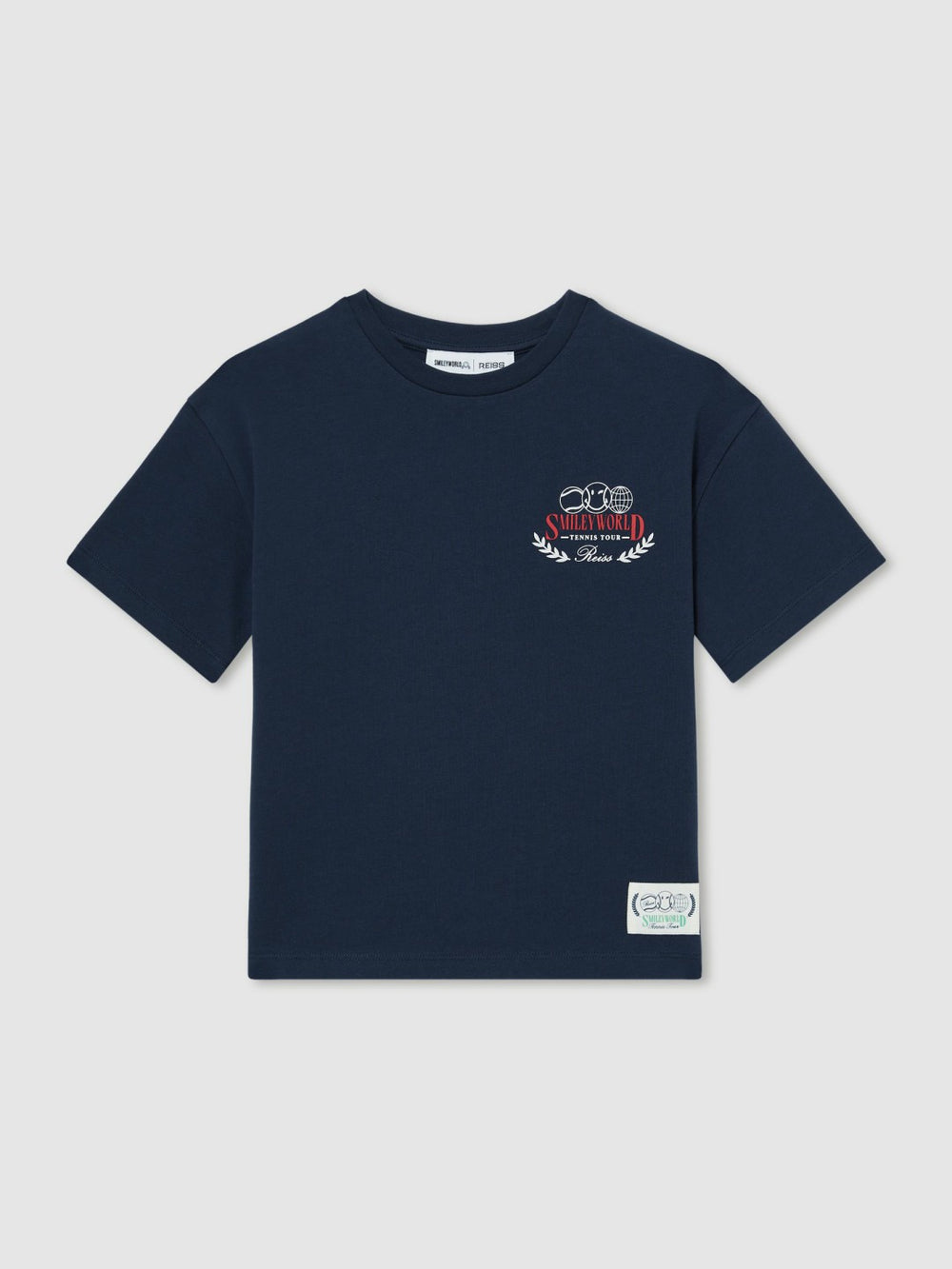 Reiss | 9-13 yrs SmileyWorld Oversize T-Shirt in Navy