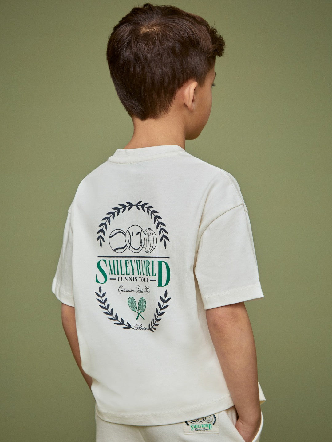 Reiss | 9-13 yrs SmileyWorld Oversize T-Shirt in White