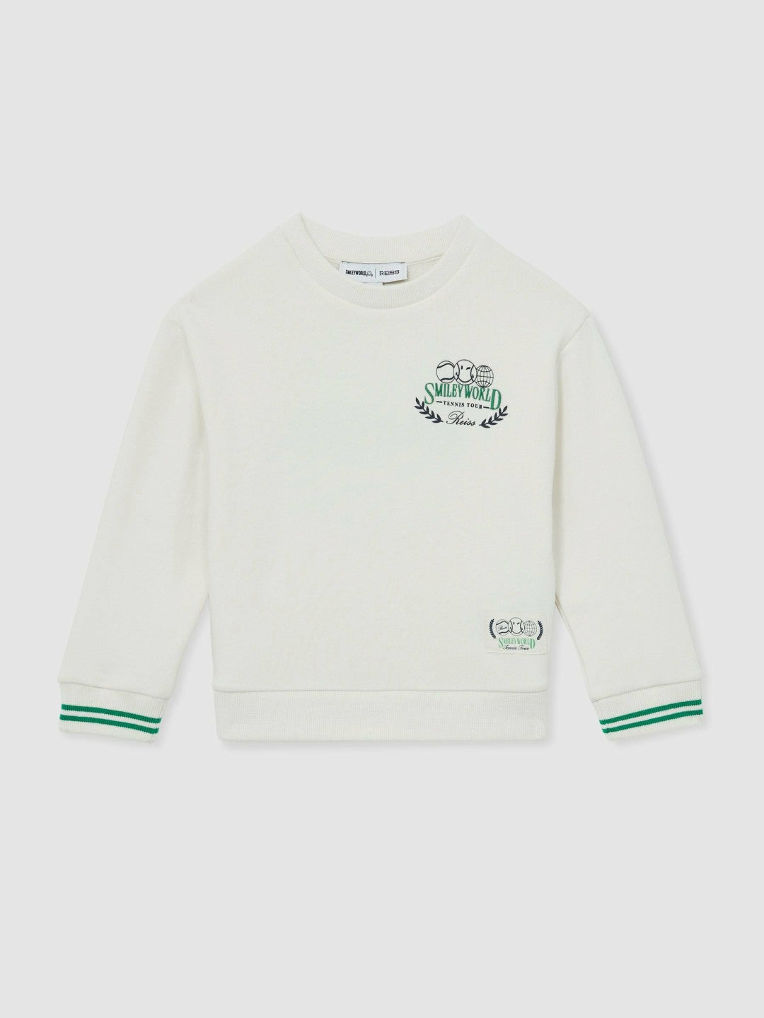 Reiss | 13-14 yrs SmileyWorld Logo Sweatshirt Unisex Fit in White