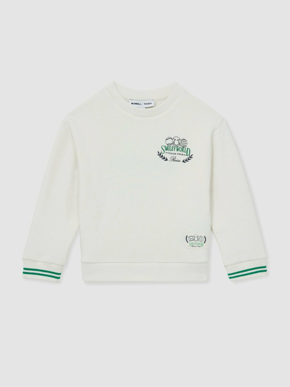 Reiss | 13-14 yrs SmileyWorld Logo Sweatshirt Unisex Fit in White