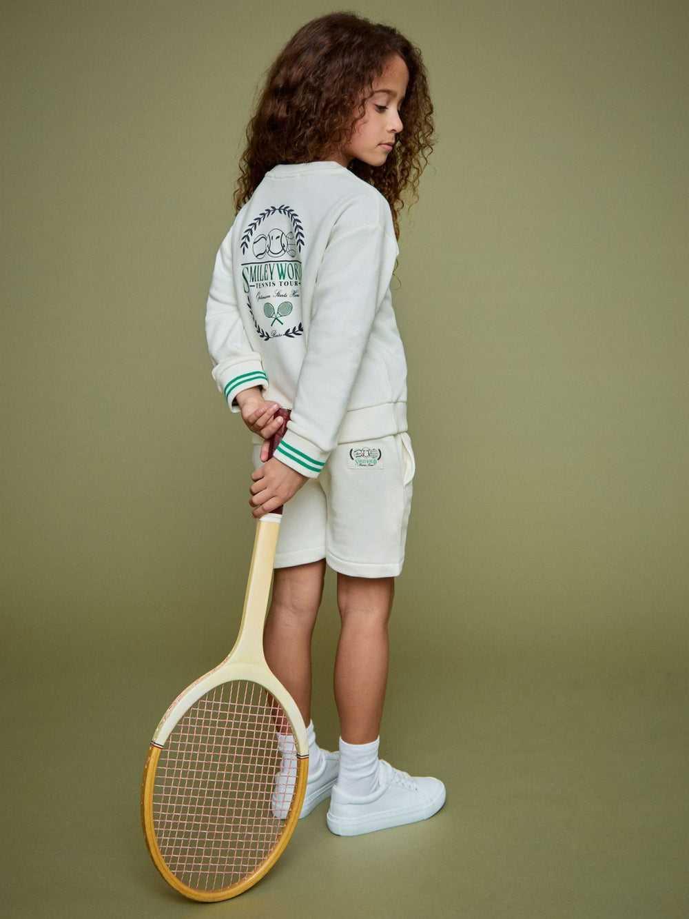 Reiss | 13-14 yrs SmileyWorld Logo Sweatshirt Unisex Fit in White