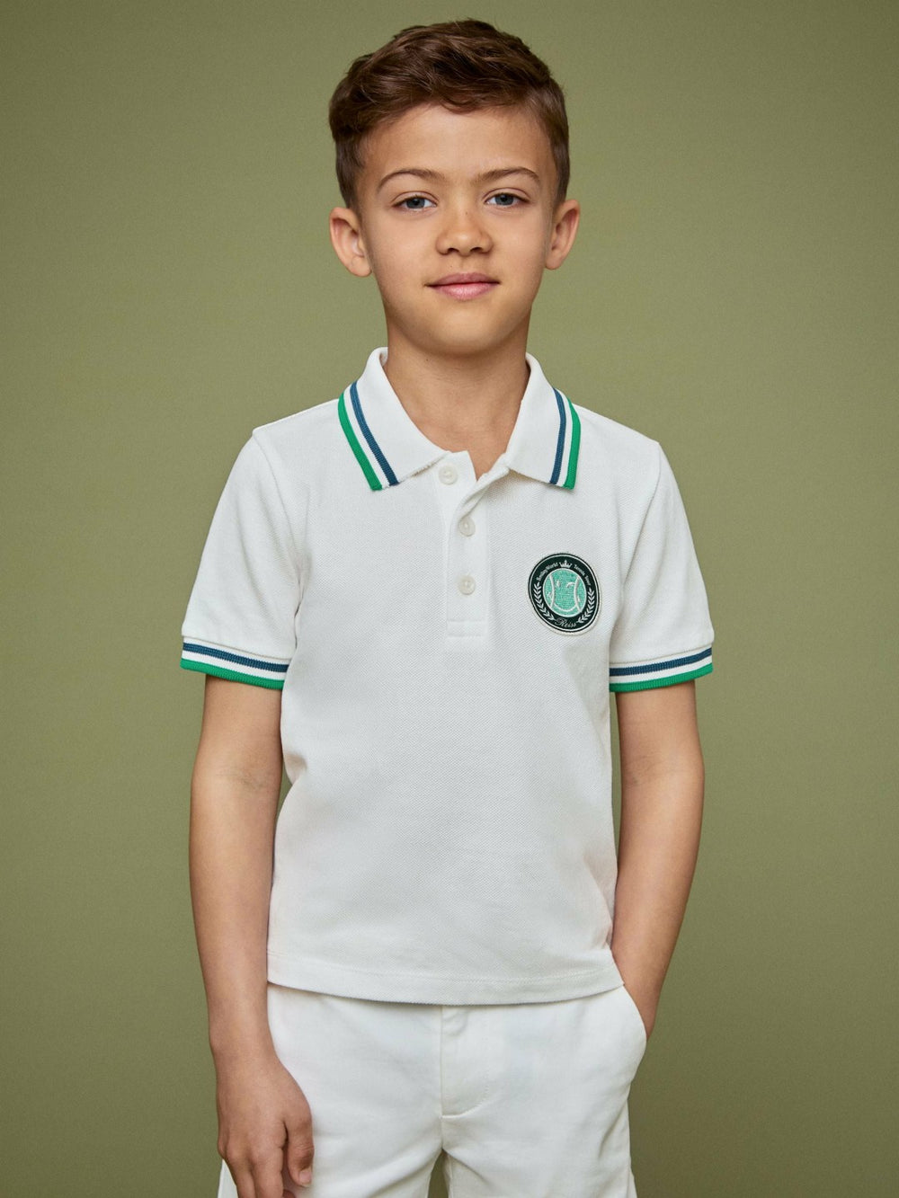 Reiss | 13-14 yrs SmileyWorld Piqué Polo Shirt in White