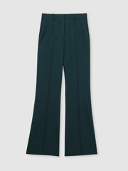 Reiss | Wool-Blend Wide-Leg Suit Trousers in Green