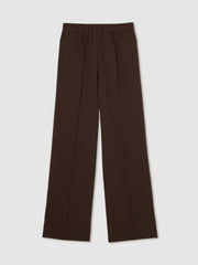 Reiss | Side-Stripe Wide-Leg Trousers in Chocolate Brown