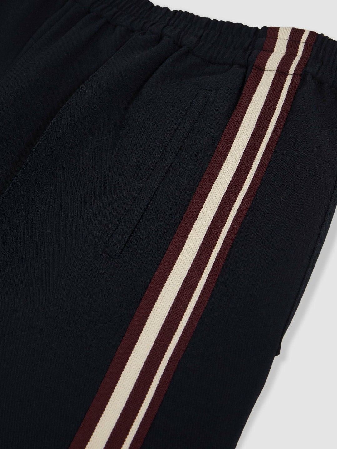 Reiss | Petite Side-Stripe Wide-Leg Trousers in Navy