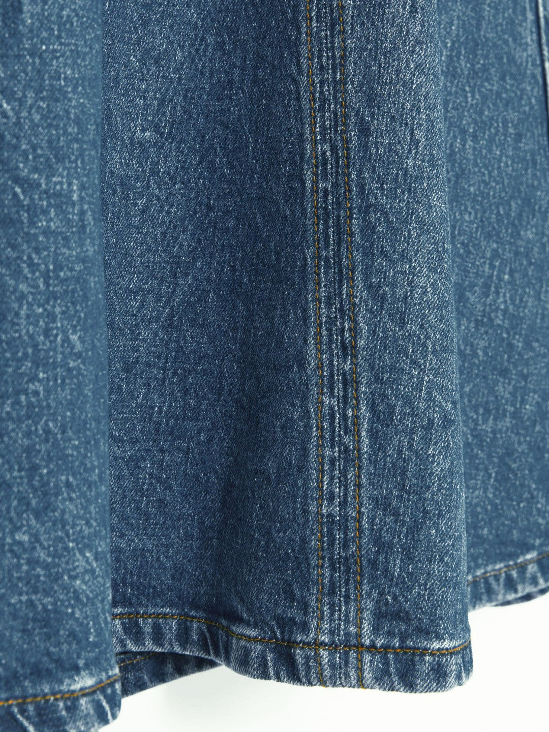 Reiss | Denim Panelled Midi Skirt in Indigo