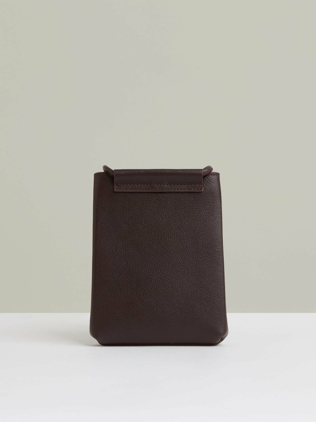 Reiss | Leather Phone Holder in Oxblood