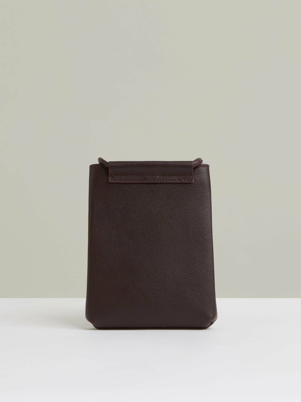 Reiss | Leather Phone Holder in Oxblood